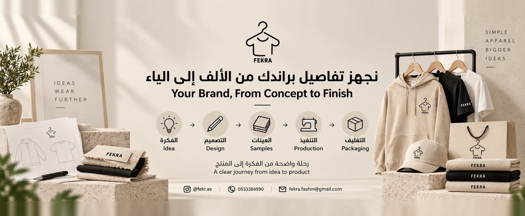 تصنيع براند ملابس خاص — فكرة